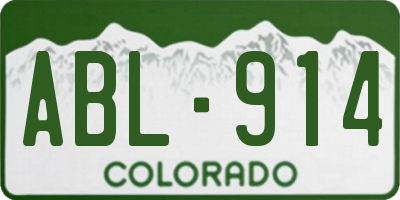 CO license plate ABL914