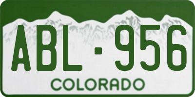 CO license plate ABL956