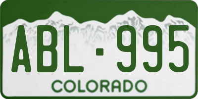 CO license plate ABL995