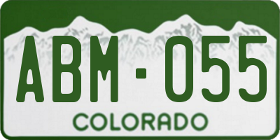 CO license plate ABM055