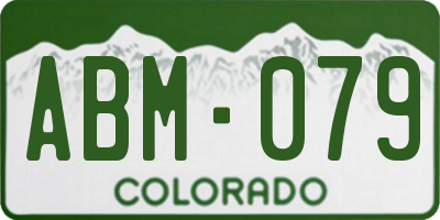 CO license plate ABM079