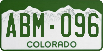 CO license plate ABM096