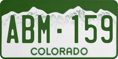 CO license plate ABM159