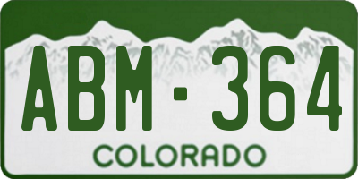CO license plate ABM364