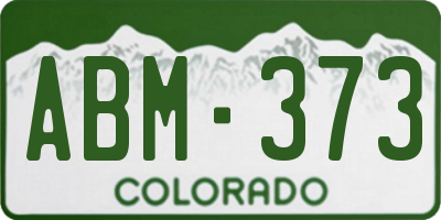 CO license plate ABM373