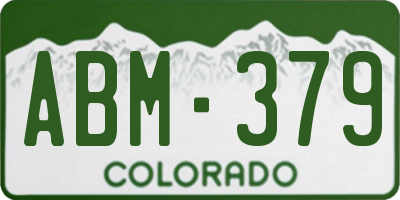 CO license plate ABM379