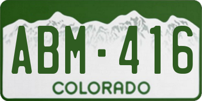 CO license plate ABM416
