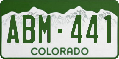 CO license plate ABM441