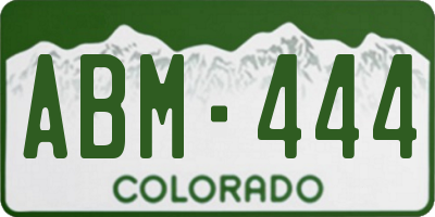 CO license plate ABM444