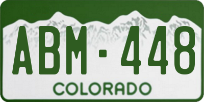 CO license plate ABM448