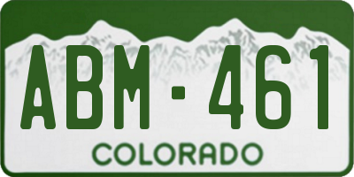 CO license plate ABM461
