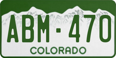 CO license plate ABM470
