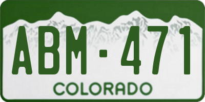 CO license plate ABM471