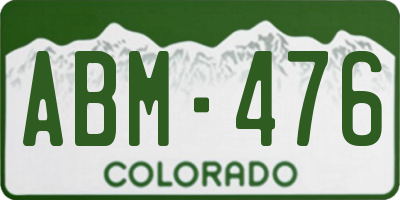 CO license plate ABM476
