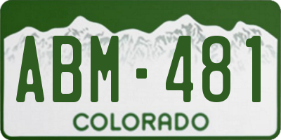 CO license plate ABM481
