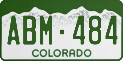 CO license plate ABM484