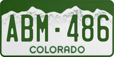 CO license plate ABM486