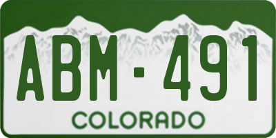 CO license plate ABM491