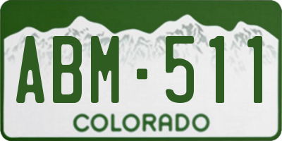 CO license plate ABM511