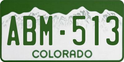 CO license plate ABM513