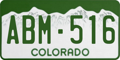 CO license plate ABM516