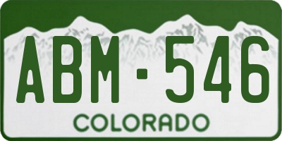 CO license plate ABM546