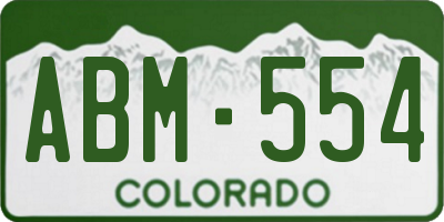 CO license plate ABM554