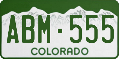 CO license plate ABM555