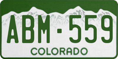 CO license plate ABM559