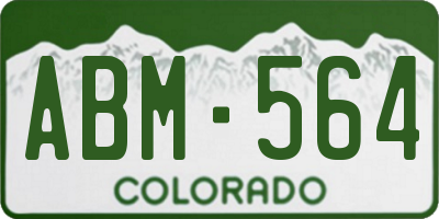 CO license plate ABM564