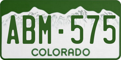 CO license plate ABM575
