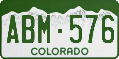 CO license plate ABM576