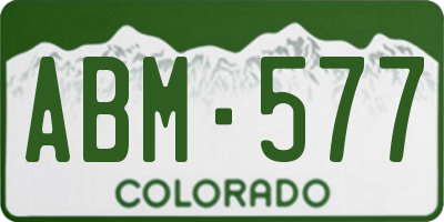 CO license plate ABM577