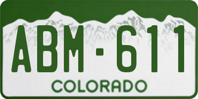 CO license plate ABM611