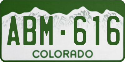 CO license plate ABM616