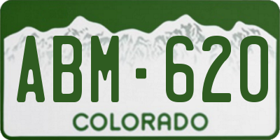 CO license plate ABM620