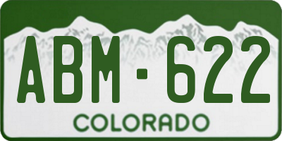CO license plate ABM622