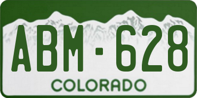 CO license plate ABM628