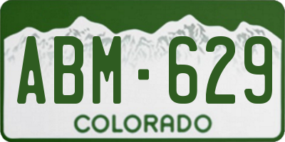 CO license plate ABM629