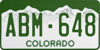CO license plate ABM648
