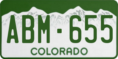 CO license plate ABM655