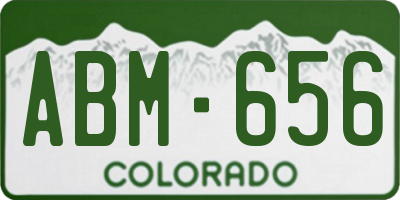 CO license plate ABM656
