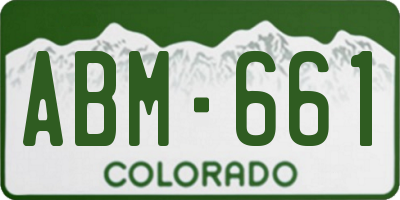 CO license plate ABM661
