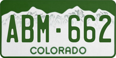 CO license plate ABM662