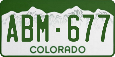 CO license plate ABM677