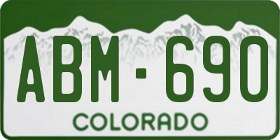 CO license plate ABM690