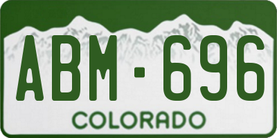 CO license plate ABM696