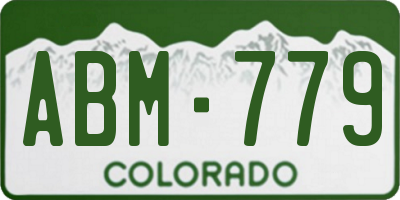 CO license plate ABM779
