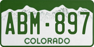 CO license plate ABM897