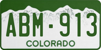 CO license plate ABM913